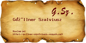Göllner Szalviusz névjegykártya